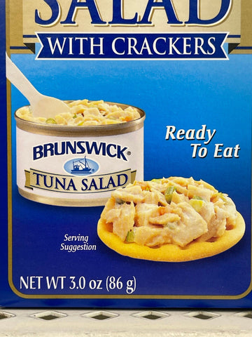 6 Packs of Brunswick Tuna Salad with crackers, 3.25 oz