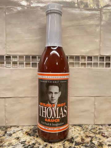2 BOTTLES Thomas Gourmet Foods Mildly Hot Thomas Sauce 14 oz