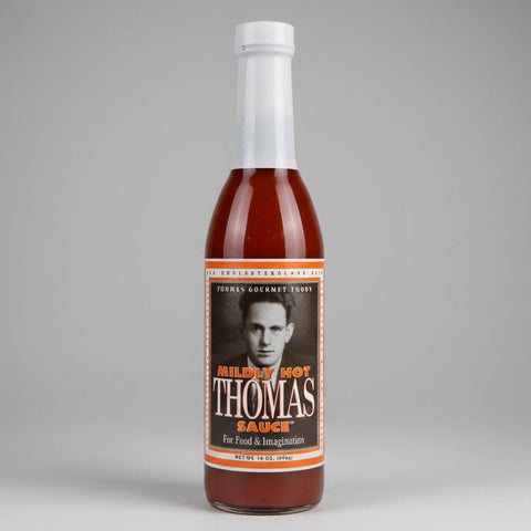 2 BOTTLES Thomas Gourmet Foods Mildly Hot Thomas Sauce 14 oz