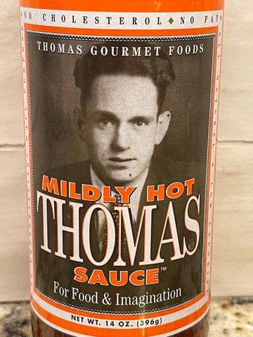 2 BOTTLES Thomas Gourmet Foods Mildly Hot Thomas Sauce 14 oz