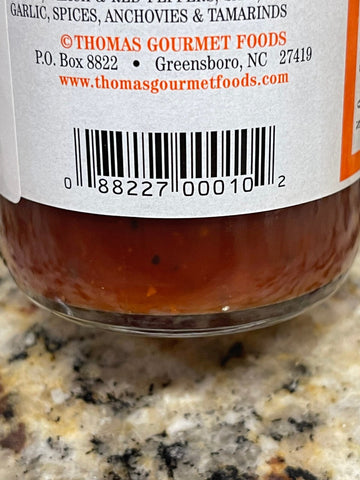 2 BOTTLES Thomas Gourmet Foods Mildly Hot Thomas Sauce 14 oz