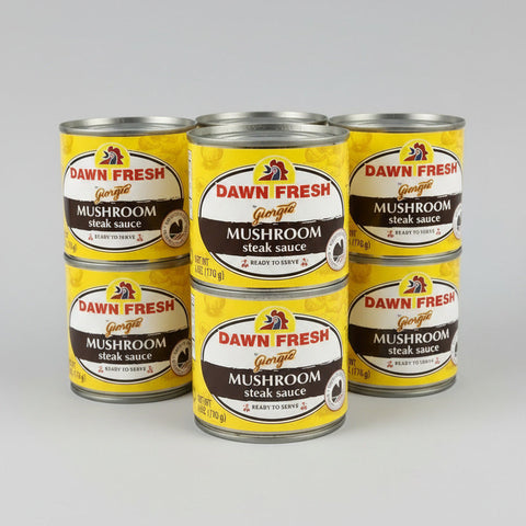 SIX CANS Dawn Fresh By Giorgio Mushroom Steak Sauce 6 oz Meatloaf Burger