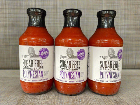 3 BOTTLES G Hughes Sugar Free Polynesian Sauce 18 oz Chicken Sandwich Chikfila