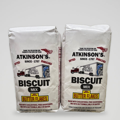 2 Bags of Atkinsons Buttermilk Biscuit with Butterflakes Mix, 2 lb