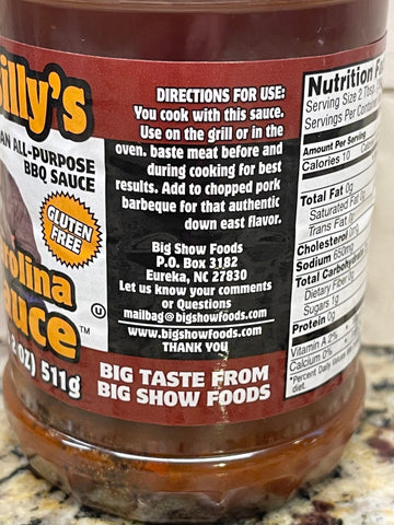 2 Bottles John Boy and Billy's Eastern Carolina BBQ Grillin Sauce Barbecue
