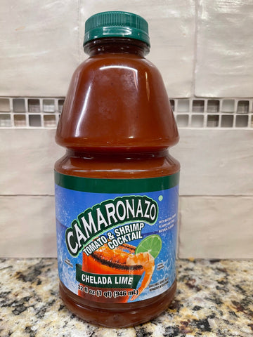 2 BOTTLES Camaronazo Chelada Lime Tomato & Shrimp Juice Cocktail Bottle