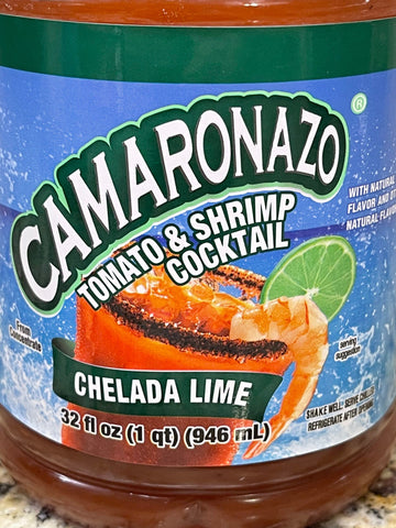 2 BOTTLES Camaronazo Chelada Lime Tomato & Shrimp Juice Cocktail Bottle