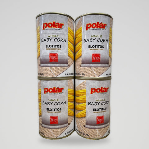 4 Cans of MW Polar Whole Baby Corn, 15 oz