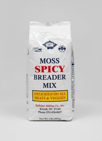2 BAGS Moss Spicy Breader Mix 2 lb flour pork chops chicken pickles NC