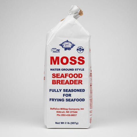 2 BAGS MOSS Water Ground Style Seafood Breader Mix 2 lb flour fish shrimp NC