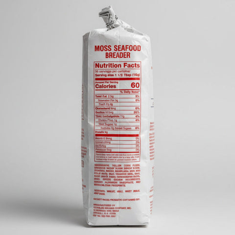 2 BAGS MOSS Water Ground Style Seafood Breader Mix 2 lb flour fish shrimp NC