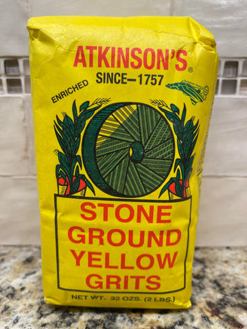 2 Bags of Atkinsons Yellow Stone Ground Grits, 2 lb