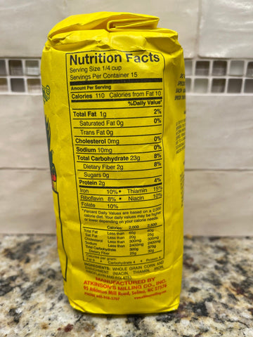 2 Bags of Atkinsons Yellow Stone Ground Grits, 2 lb