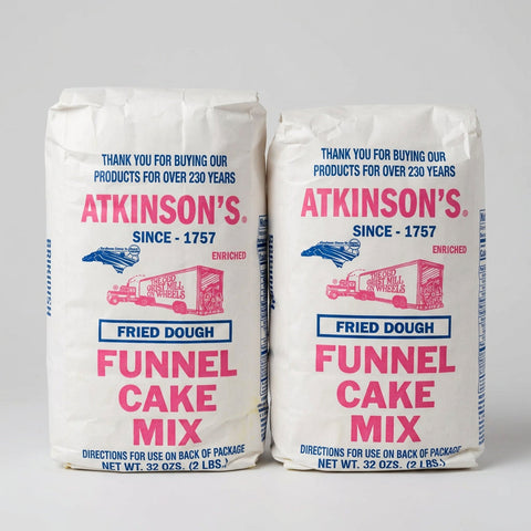 2 Bags of Atkinsons Fried Dough Funnel Cake Mix, 2 lb