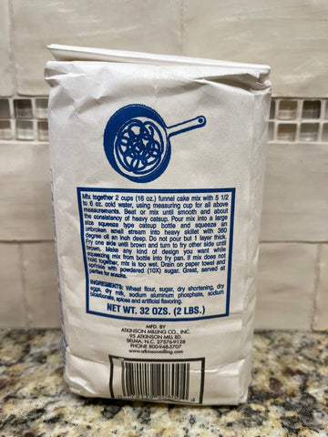 2 Bags of Atkinsons Fried Dough Funnel Cake Mix, 2 lb