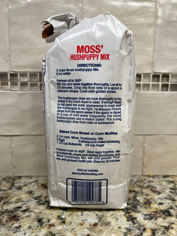 2 Bags of Moss Water Ground Style Hushpuppy Mix, 2 lb