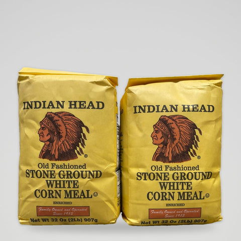 2 Bags of Stone Ground Indian Head Corn Meal, 2 lb