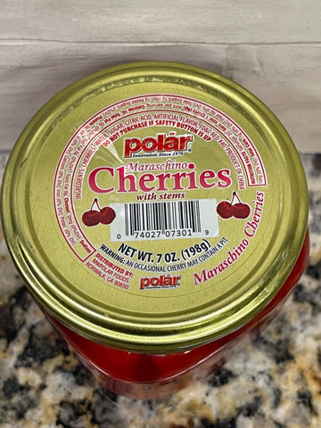 4 Jars Polar Red Maraschino Cherries 7 oz