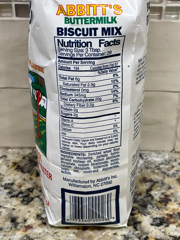 2 Bags of Abbitts Mills Buttermilk Biscuit Mix, 2 lb