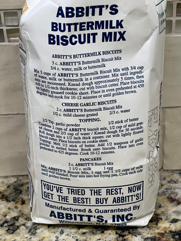 2 Bags of Abbitts Mills Buttermilk Biscuit Mix, 2 lb
