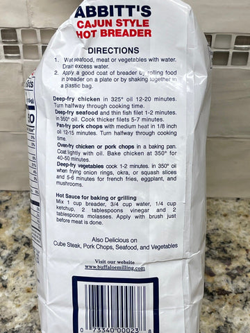 2 Bags of Abbitts Mills Cajun Style Hot Breader, 2 lb