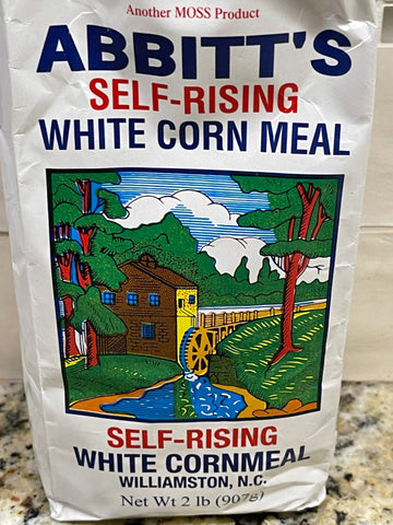 2 Bags of Abbitts Mills Self Rising White Corn Meal, 2 lb