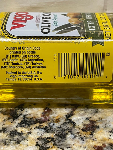 Four Bottles Vigo Extra Virgin Olive Oil 8.5 oz Bottle