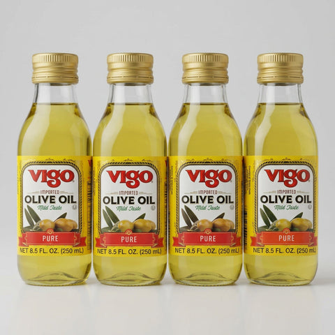 Four Bottles Vigo 100% Pure Olive Oil 8.5 oz Bottle