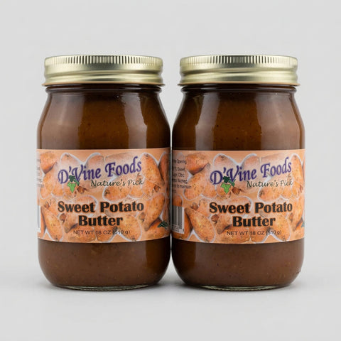 2 Jars of D'vine Foods Nature's Pick Sweet Potato Butter, 18 oz