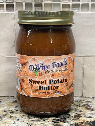 2 Jars of D'vine Foods Nature's Pick Sweet Potato Butter, 18 oz