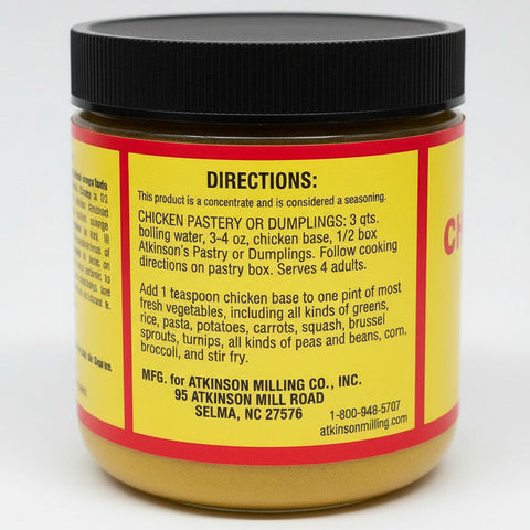 2 JARS Atkinson's Chicken Base Seasoning 1 lb made Pastry or Dumplings