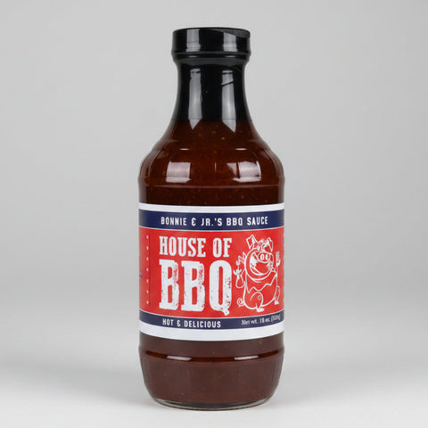 3 Bottles Bonnie & Jr.'s House of BBQ Sauce Hot & Delicious Barbecue TN