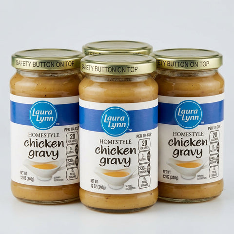 3 Jars of Laura Lynn Home Style Classic Chicken Gravy, 12 oz