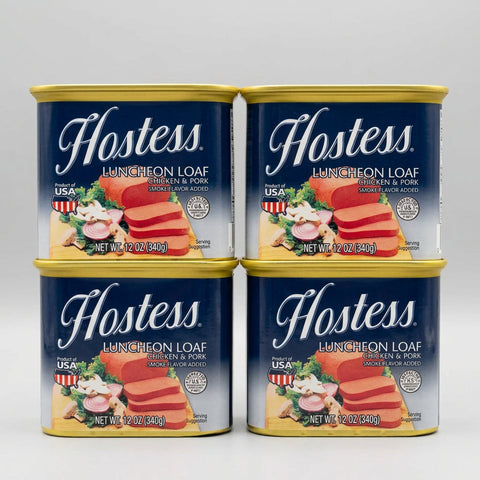 4 Cans of Hostess Luncheon Loaf Canned Meat, 12 oz