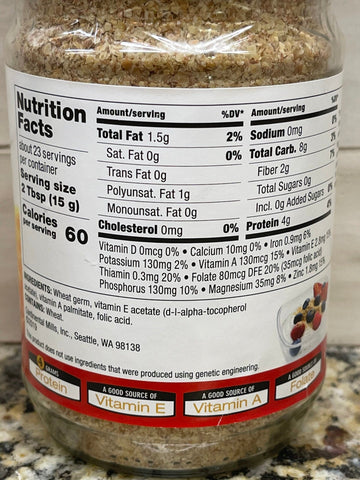 2 Jars of Kretschmer Original Toasted Wheat Germ, 12 oz