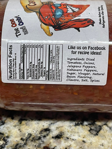 2 JARS Cape Fear Pirate Candy HOT Candied Habanero Bacon Salsa 16 oz Jar NC