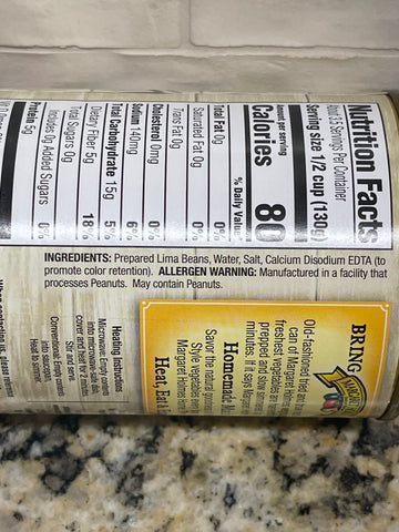 6 Cans of Margaret Holmes Southern Style Tiny Butter Beans, 15 oz