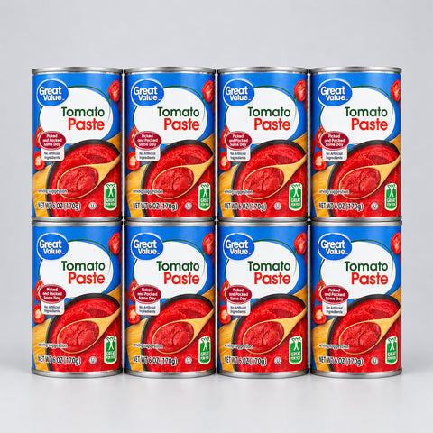 8 CANS Great Value Tomato Paste 6 oz Can pasta chili soup pizza salsa (Copy)