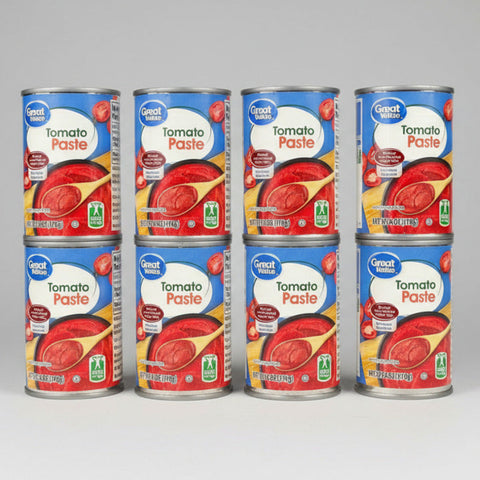 8 CANS Great Value Tomato Paste 6 oz Can pasta chili soup pizza salsa