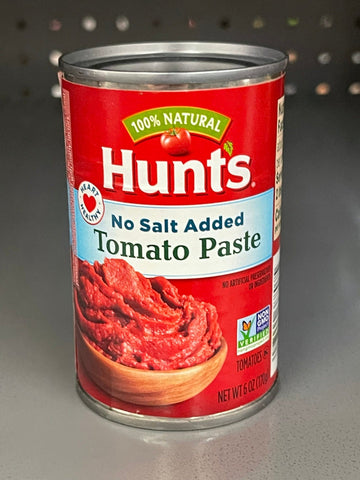 8 Cans of Hunts Tomato Paste 100% Natural No Salt Added Tomatoes, 6 oz