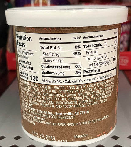 4 Jars Great Value Chocolate Frosting 16 oz