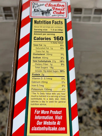 3 PACK Old Fashion Claxton Regular Fruitcake 1 pound Fruit Cake Log