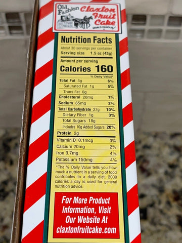 3 PACK Old Fashion Claxton Regular Fruitcake 1 pound Fruit Cake Log