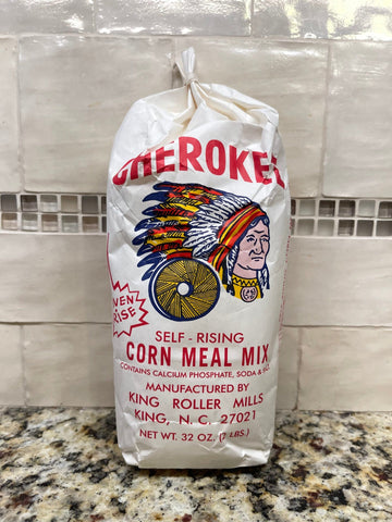 2 Bags of King Roller Mills Cherokee Self Rising White Corn Meal, 2 lb