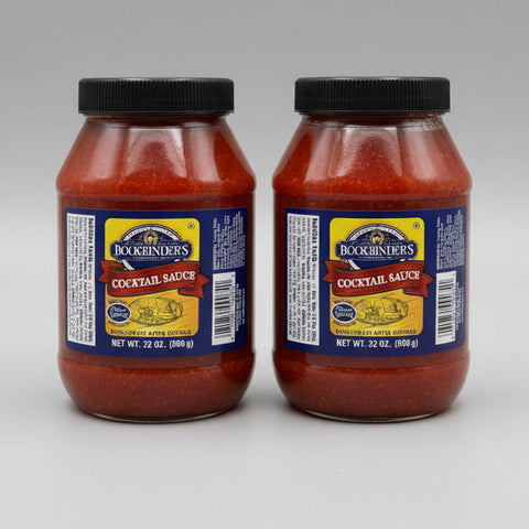 TWO JARS BOTTLES Bookbinder's Cocktail Sauce Seafood 32 Oz shrimp fish clams