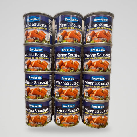 12 Cans of Brookdale Vienna Sausage Meat, 4.6 oz