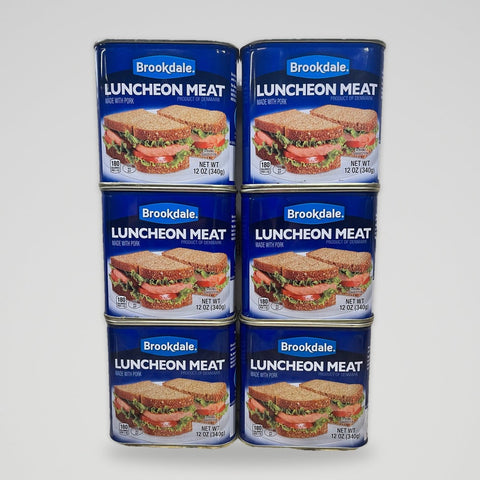 6 Cans of Brookdale Luncheon Loaf Canned Meat, 12 oz