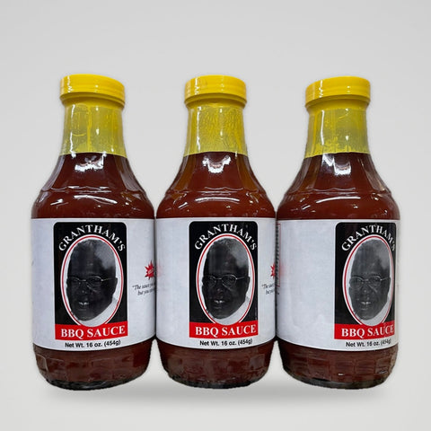 3 Bottles Grantham's BBQ Sauce Barbecue Pork Chicken Goldsboro NC