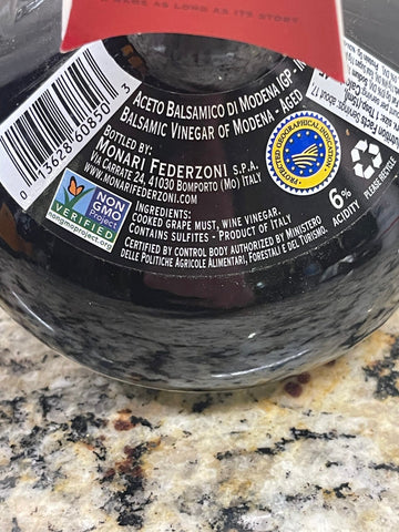 Monari Federzoni Aged Balsamic Vinegar of Modena 8.5 oz Bottle Marinade