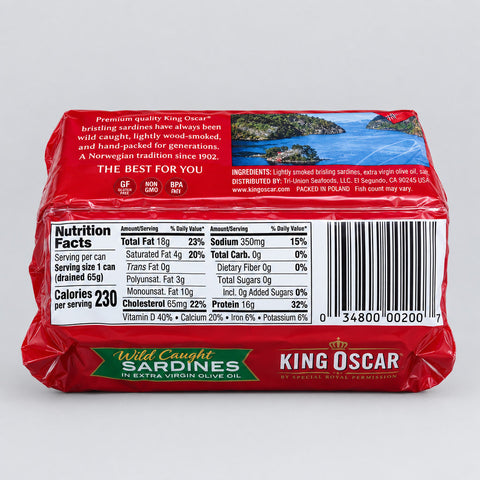 12 CANS King Oscar Sardines in Extra Virgin Olive Oil 3.75 oz fish
